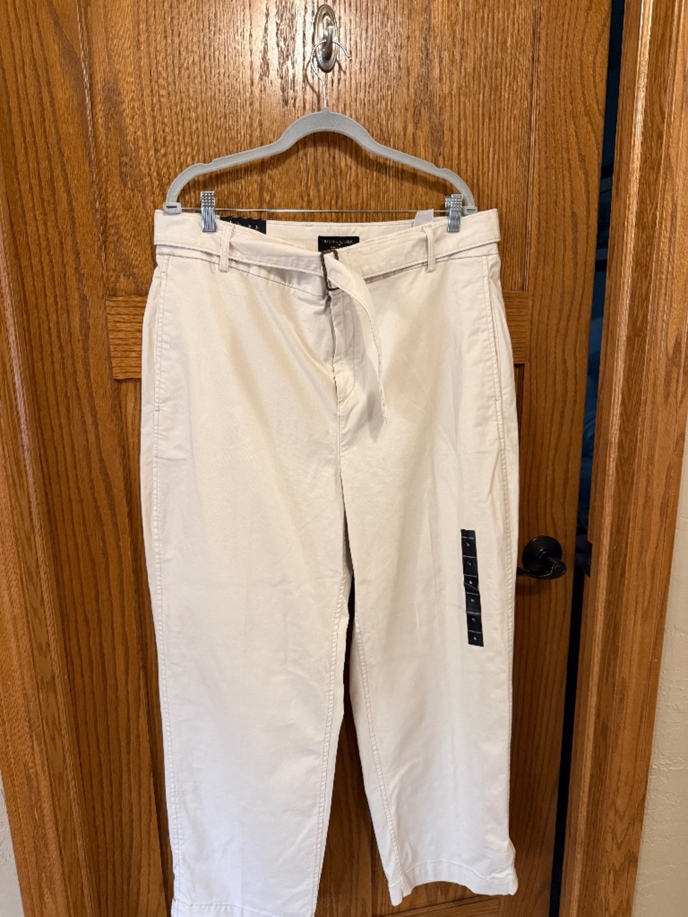 NWT Banana Republic Factory Ultra High Rise Authentic Chino Pants Ivory 16